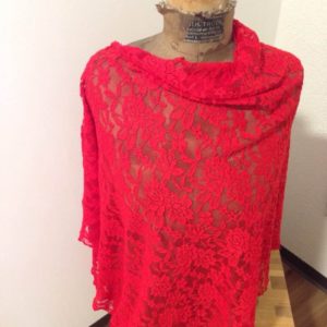 Sommerponcho rot