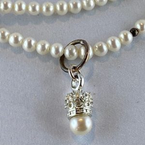 Perlenkette Silber Anhänger