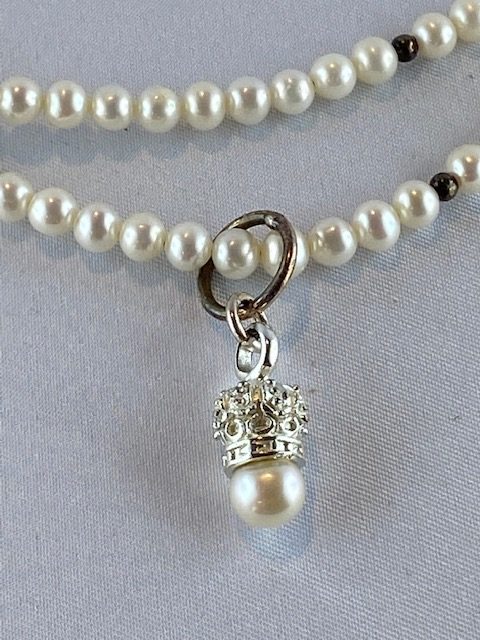 Perlenkette Silber Anhänger