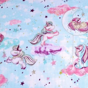 Musselin Windelstoff Baumwolle Einhorn