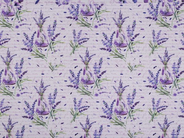 Dekostoff-Baumwolle- Polyester-Lavendel