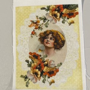 Motivbild Shabby Vintage Blumen Frau