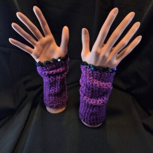 Stulpen gehäkelt Unikat Baumwolle