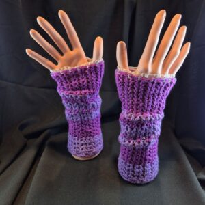 Stulpen gehäkelt Unikat Baumwolle